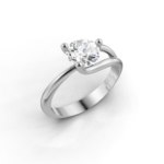 Celine Bypass Solitaire Ring
