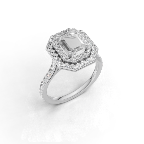 Noelle Double Halo Engagement Ring