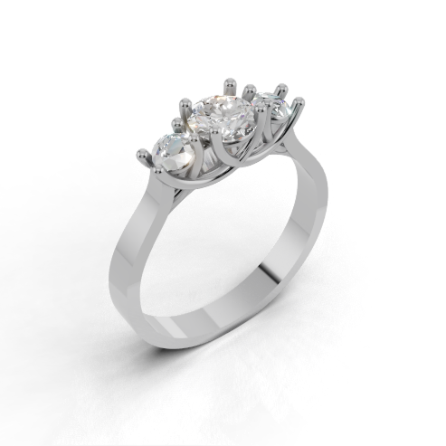 Odessa Trellis Three-Stone Ring