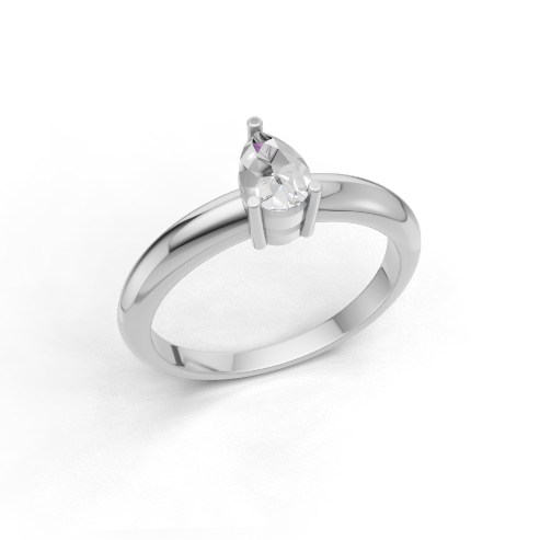 Solene Tear Solitaire Ring