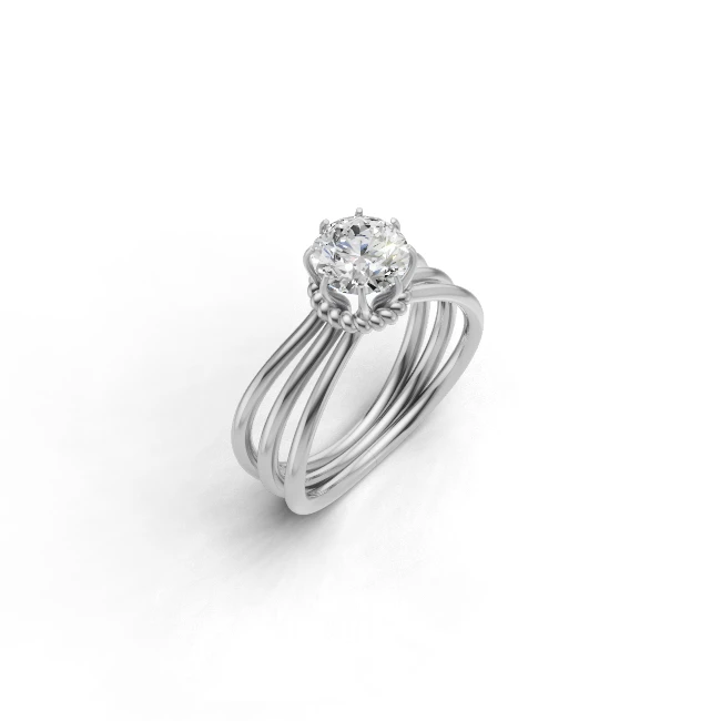 Aurelia Vine Solitaire Ring
