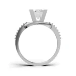 Auric Pillar Side Stone Ring