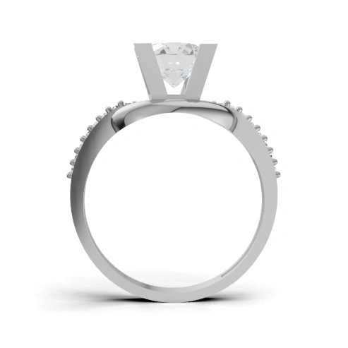 Auric Pillar Side Stone Ring
