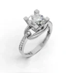 Auric Pillar Side Stone Ring