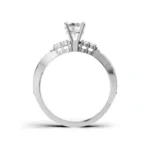 Blossom Crest Side Stone Ring