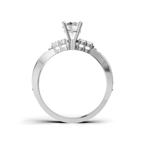 Blossom Crest Side Stone Ring