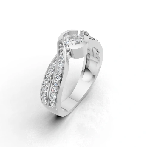 Celestial Embrace Side Stone Ring