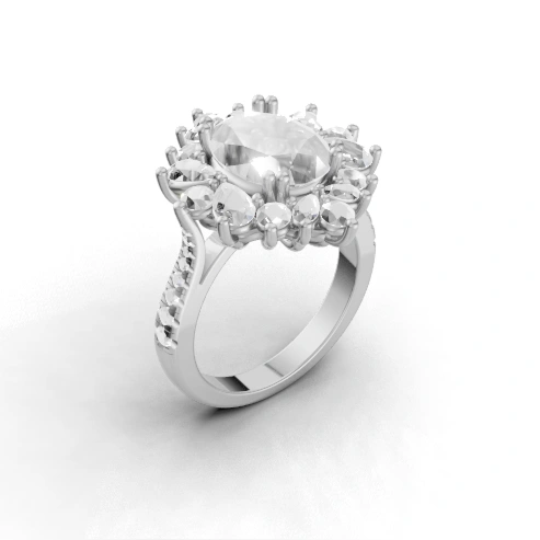 Evelisse Floral Halo Ring