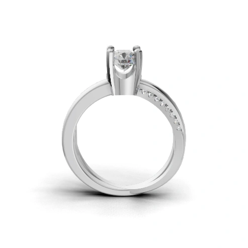 Harmony Twist Side Stone Ring