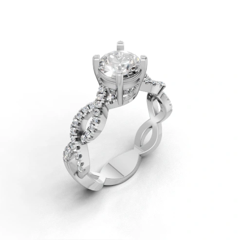 Infinity Bloom Hidden Halo Ring