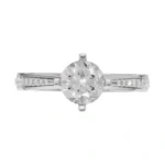 Serene Radiance Side Stone Ring