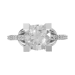 Auric Pillar Side Stone Ring