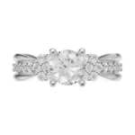 Blossom Crest Side Stone Ring