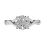 Twisted Embrace Solitaire Ring