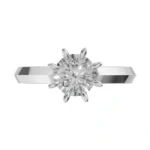 Solar Bloom Solitaire Ring