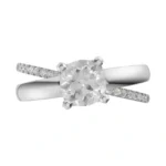 Harmony Twist Side Stone Ring