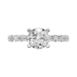 Cascade Elegance Side Stone Ring