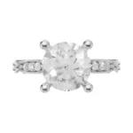 Aurora Crest Solitaire Ring