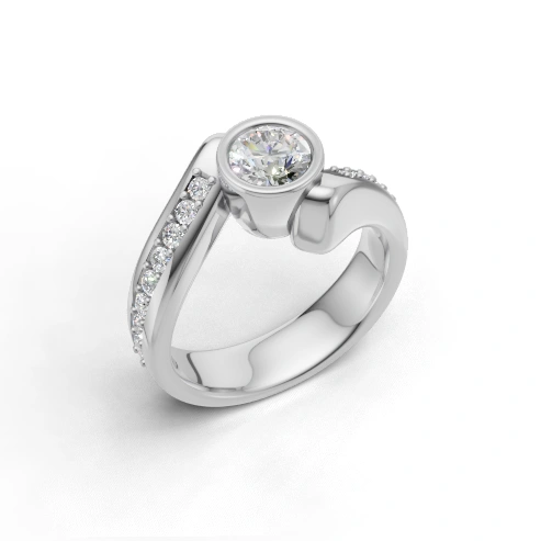 Petite Embrace Side Stone Ring