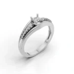 Radiant Path Side Stone Ring