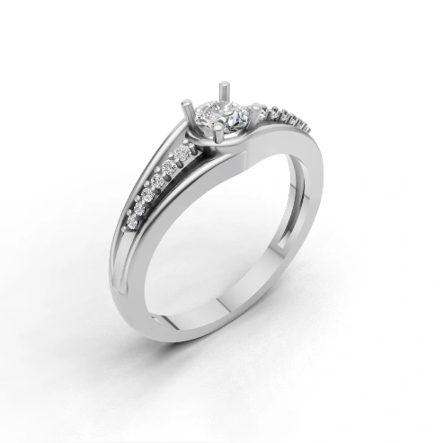 Radiant Path Side Stone Ring