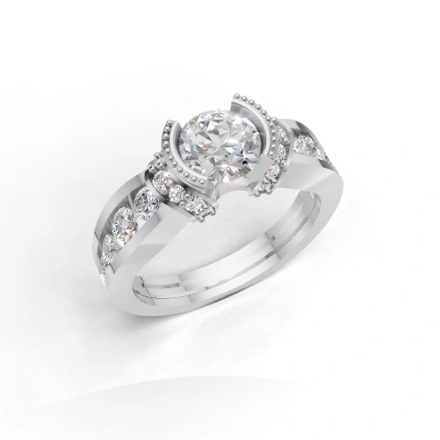 Regal Mirage Side Stone Ring