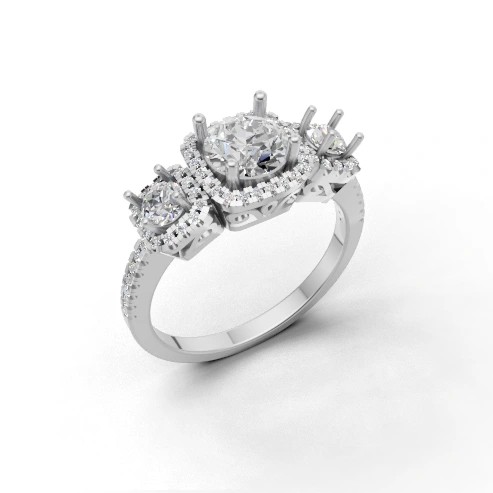 Regal Trine Three Stone Ring