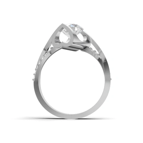 Seraph Heart Side Stone Ring