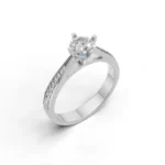 Serene Radiance Side Stone Ring
