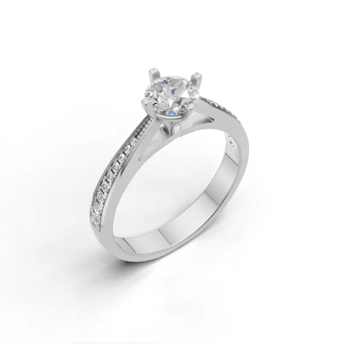 Serene Radiance Side Stone Ring