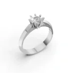 Solar Bloom Solitaire Ring