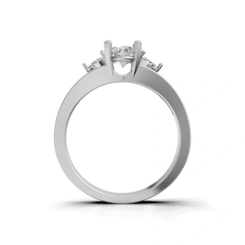 Trinity Glow Side Stone Ring
