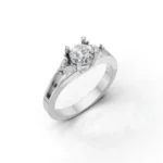 Trinity Glow Side Stone Ring