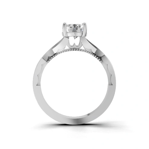 Twisted Embrace Solitaire Ring