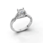 Twisted Embrace Solitaire Ring